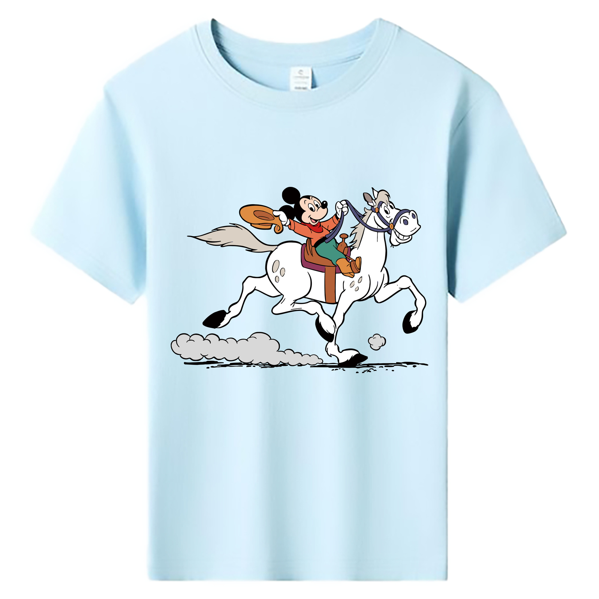（画像用） ミッキーマウス Mickey Mouse 綿100％キッズTシャツ（フロントプリント）